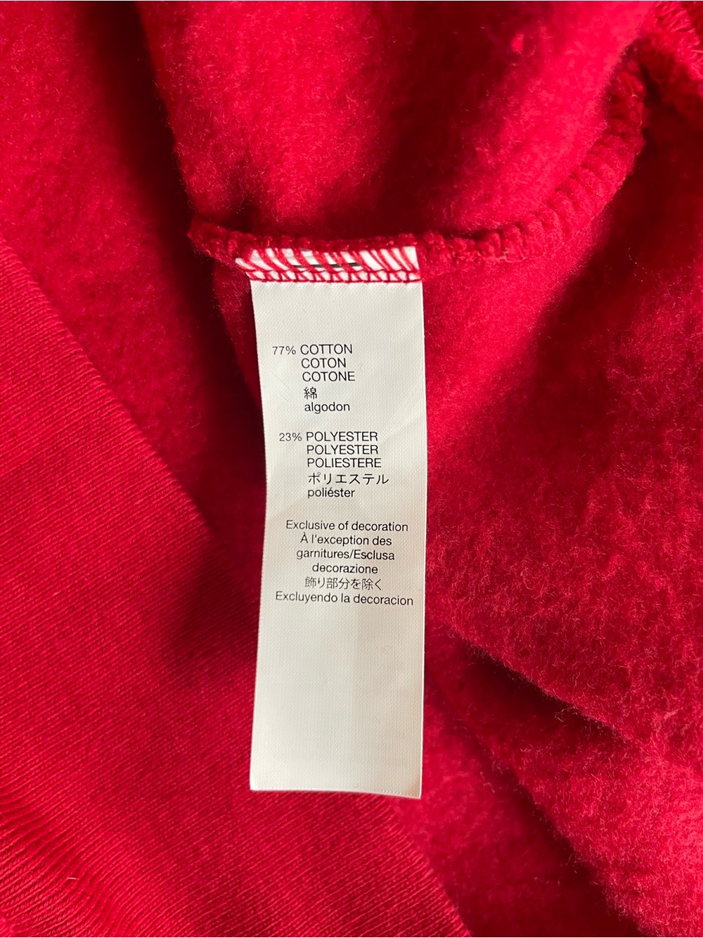 GAP Red Pullover Hoodie with Black Trim Logo - Picture 6 of 6